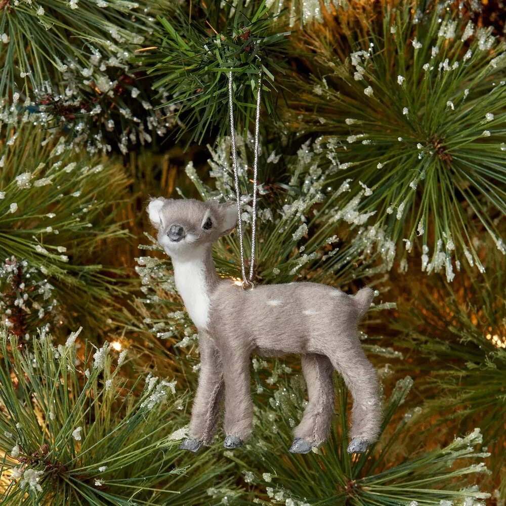 2 Set Target Wondershop Faux Fur Deer Buck Spotted Fawn Christmas ...