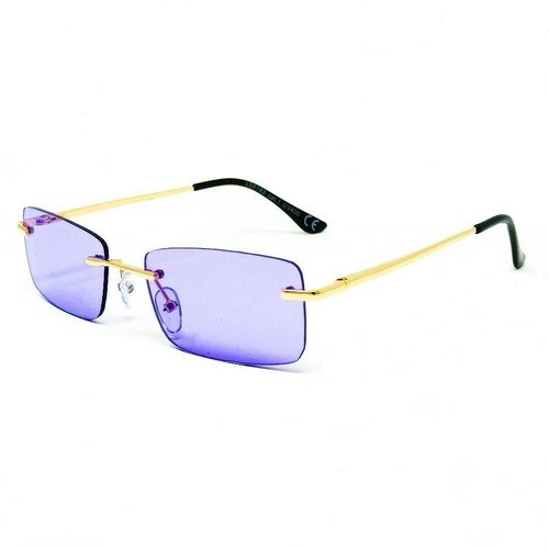 Gafas de sol sin montura hombre doradas lentes violeta Pif wear Slim 5 | eBay