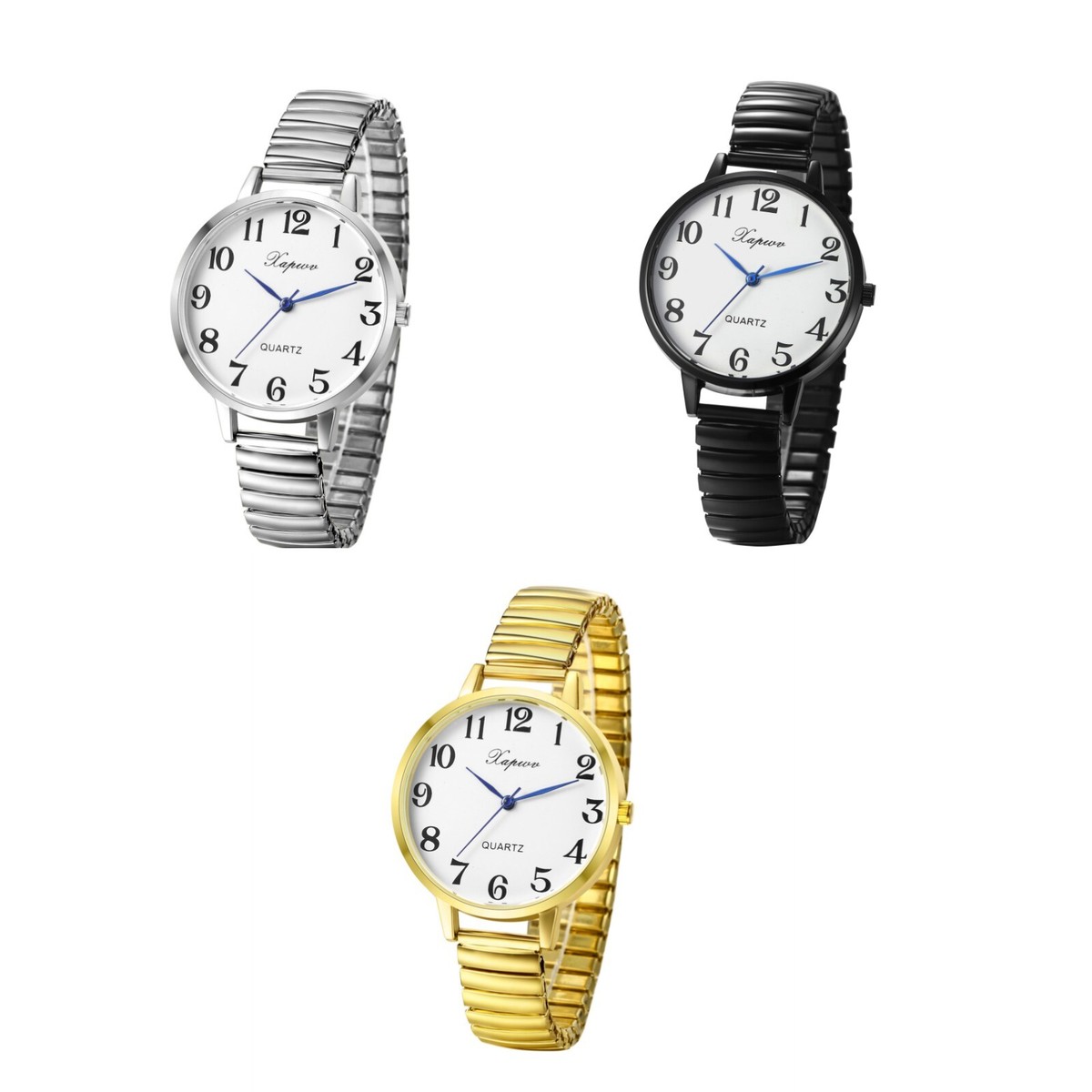 Analog Quartz Stretch Braided Band Wrist Watch with Arabic Numerals Avaner Watches Women Men Elastic: Wrist Watch with Qatar | Ubuy main image 4