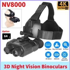 NV8000 3D 1080P Night Vision Binoculars Goggles Head Mount Infrared Night Vision