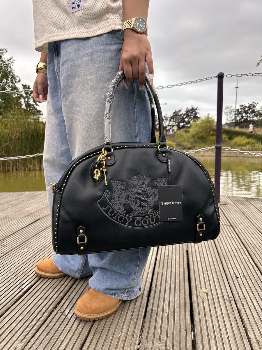 Y2k/2000s juicy couture vintage style PU leather Bowling bag