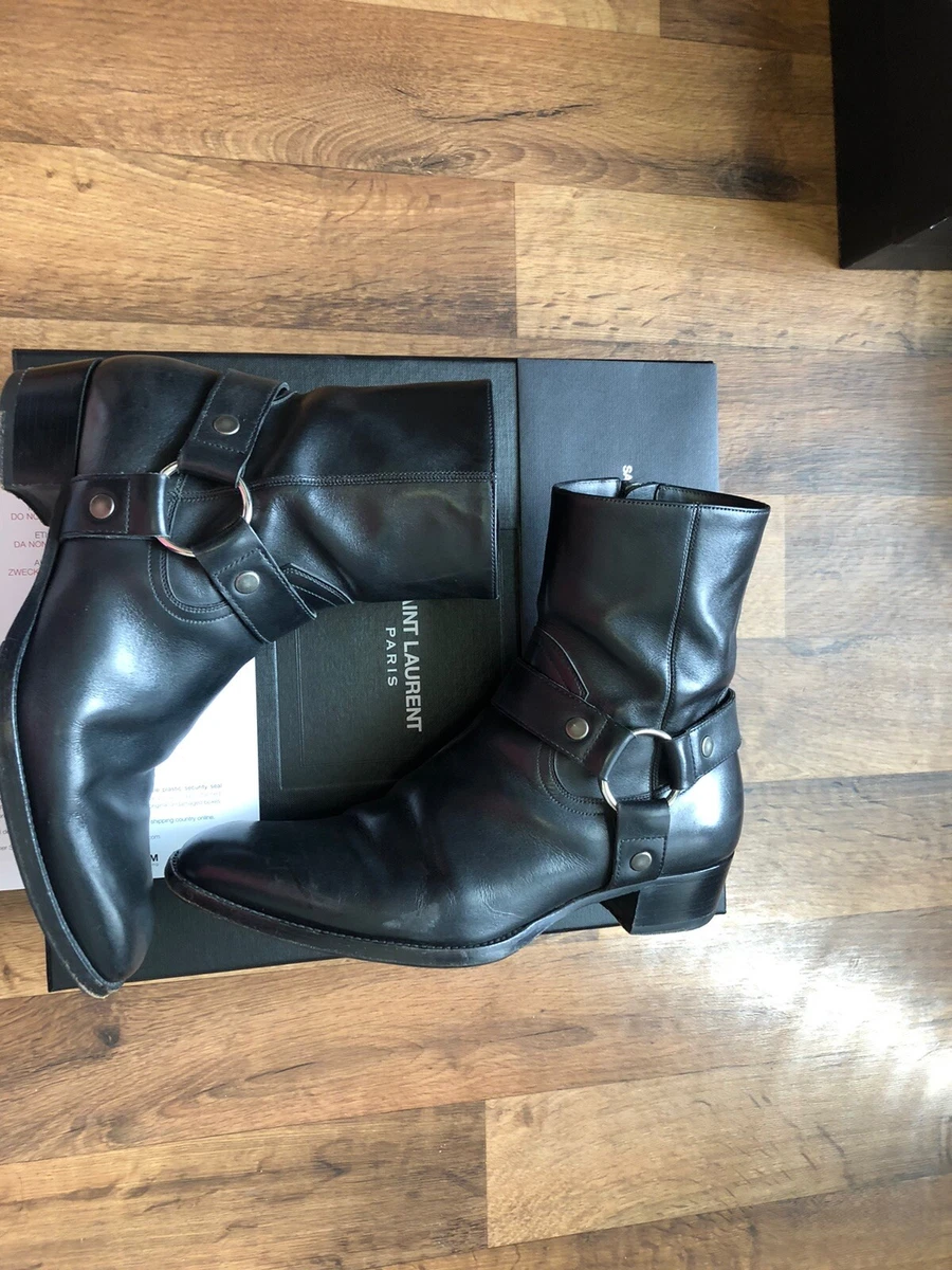 saint laurent wyatt boots 40 Black