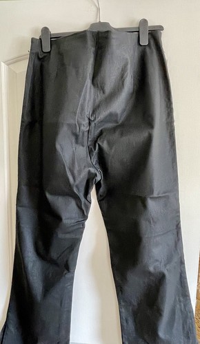 Black Split Hem, Coated,High Rise Flare Jeans, Elasticated Waist - Bnwt-SIZE 20r - Picture 13 of 16