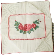 Red Rose Red Rose & White Sofa Throw Cushion Pillow Cover 16