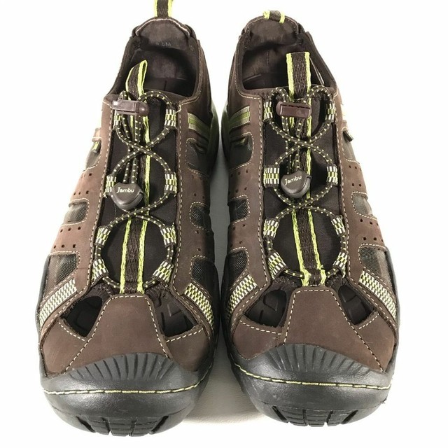 Jambu Mens Fisherman Shoes Size 8.5 Brown Green Outdoor Comfort Walking | eBay