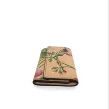 Authentic Gucci Flower Graphic 6 hook Key Case Leather 410118