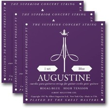 AA Augustine Premium Crystal Nylon Classical Guitar Strings 3-Pack  Regal/Blue