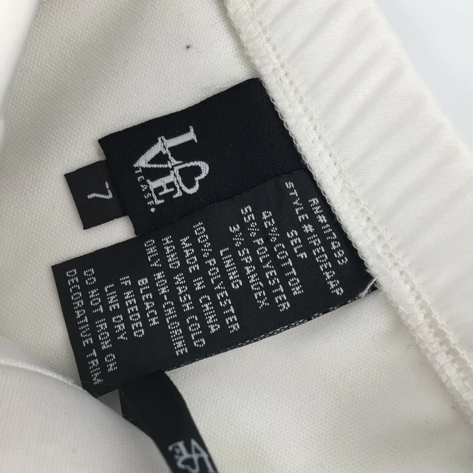 Love Tease Strapless Studded Waist Band Cocktail Dress Size 7 White Black Party - Image 4 of 4