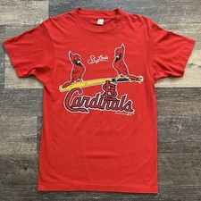 Vintage Single Stitched St Louis Cardinals Red T-Shirt Screen Stars USA Made 90s