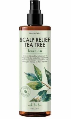 Pharm to Table Scalp Relief TEA TREE Leave-In Spray 8 oz w/Mint & Coconut Oil