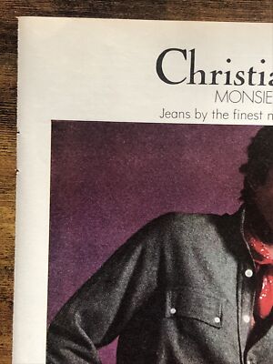 1981 Christian Dior Monsieur Sport Jeans VTG 1980s PRINT AD Finest