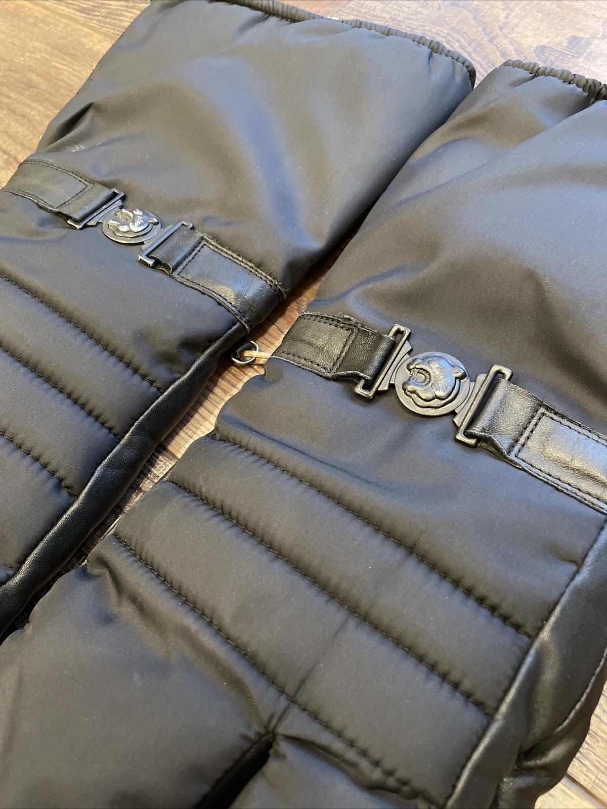 Arctic Cat Men's Snowmobile Mittens Leather Size XL Black Purple