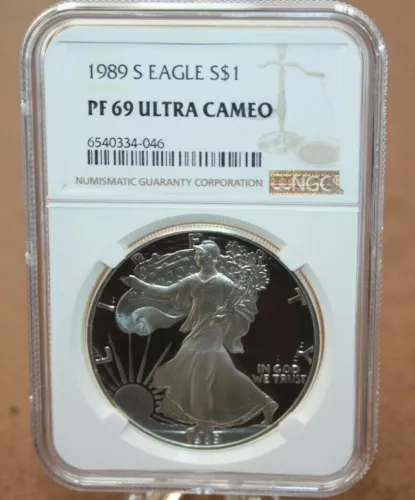 1989-S NGC PF 69 Ultra Cameo Silver Eagle [032WEJ]