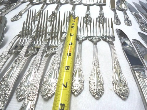 REED & BARTON HAVERSHAM STAINLESS FLATWARE CHINA 77-PIECES - Picture 6 of 24