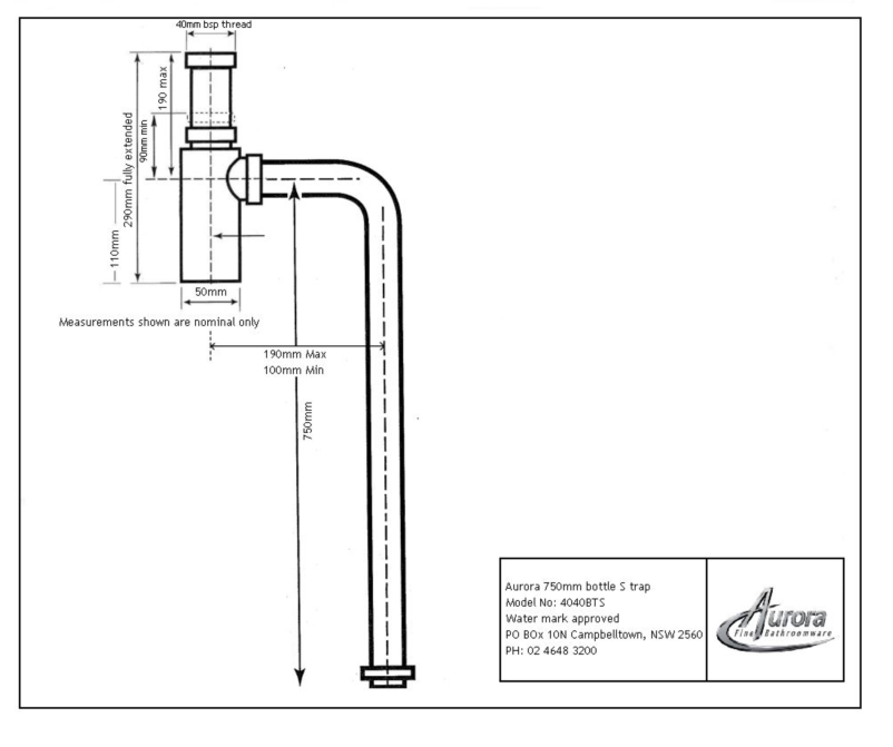 Matte Black s trap floor ROUND BOTTLE TRAP 32/40 mm WASTE wall hung