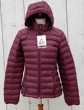 Gerry Womens Size S Maroon Quilted Puffer Coat Jacket New W Hood & Zip Pockets