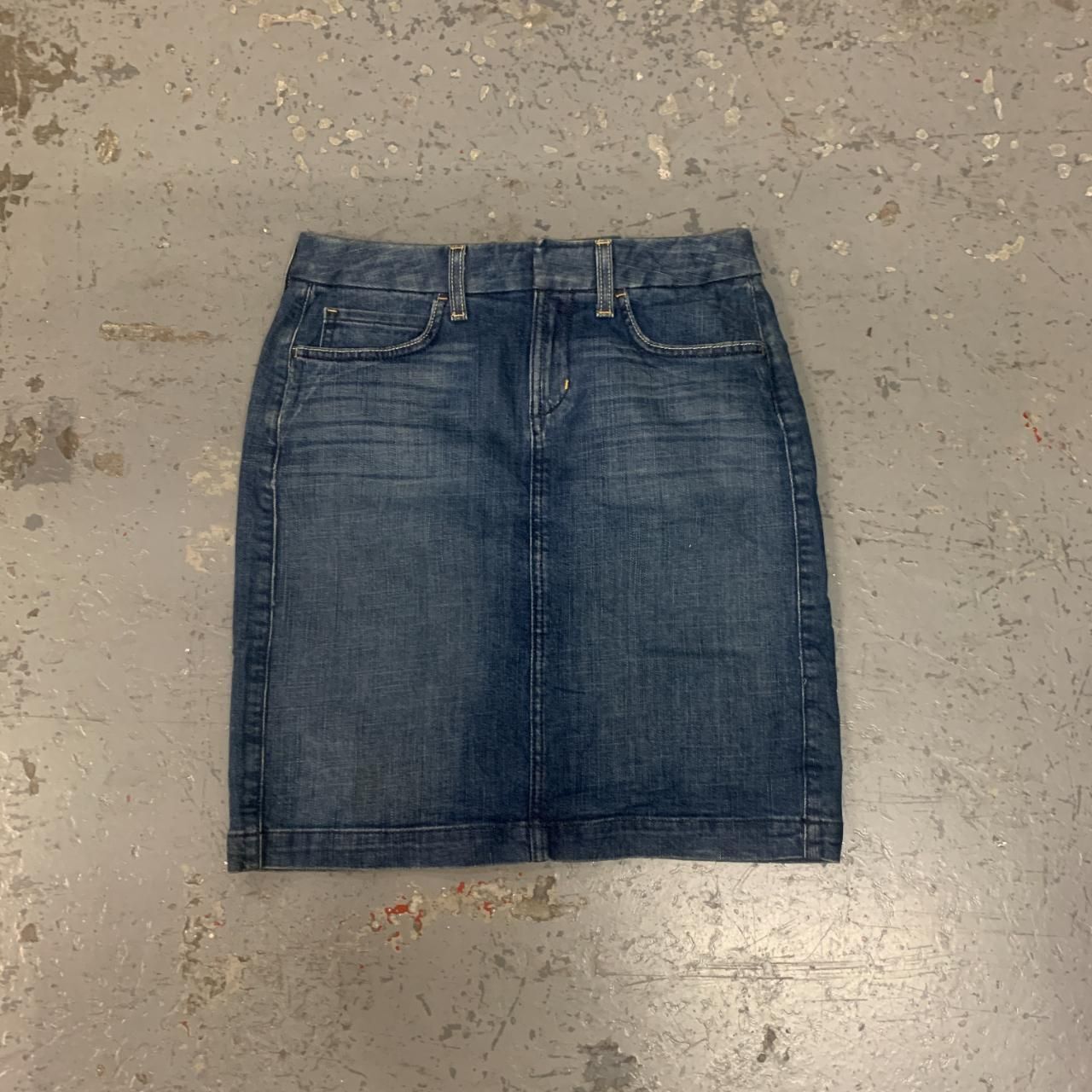 Denim Midi Skirt for Women with 29-Inch Waist-image