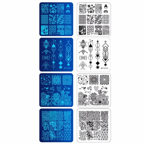 12 piezas placas de manicura para uñas Biutee + 1 estampador de esmalte + 1 estampilla de arte en uñas raspadora - Imagen 3 de 3
