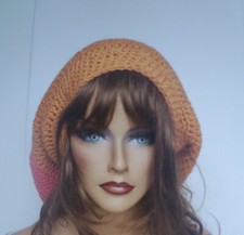 NEW ORANGE MULTI COLOR BAGGIE BAGGY SLOUCHY BEANIE HAT TAM CAP RASTA DREADS