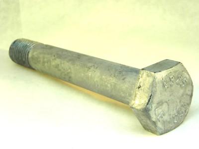 (2) 1-8 X 7 A325 Structural Hex Head Cap Screw Bolt Galvanized USA HEAVY DUTY NH