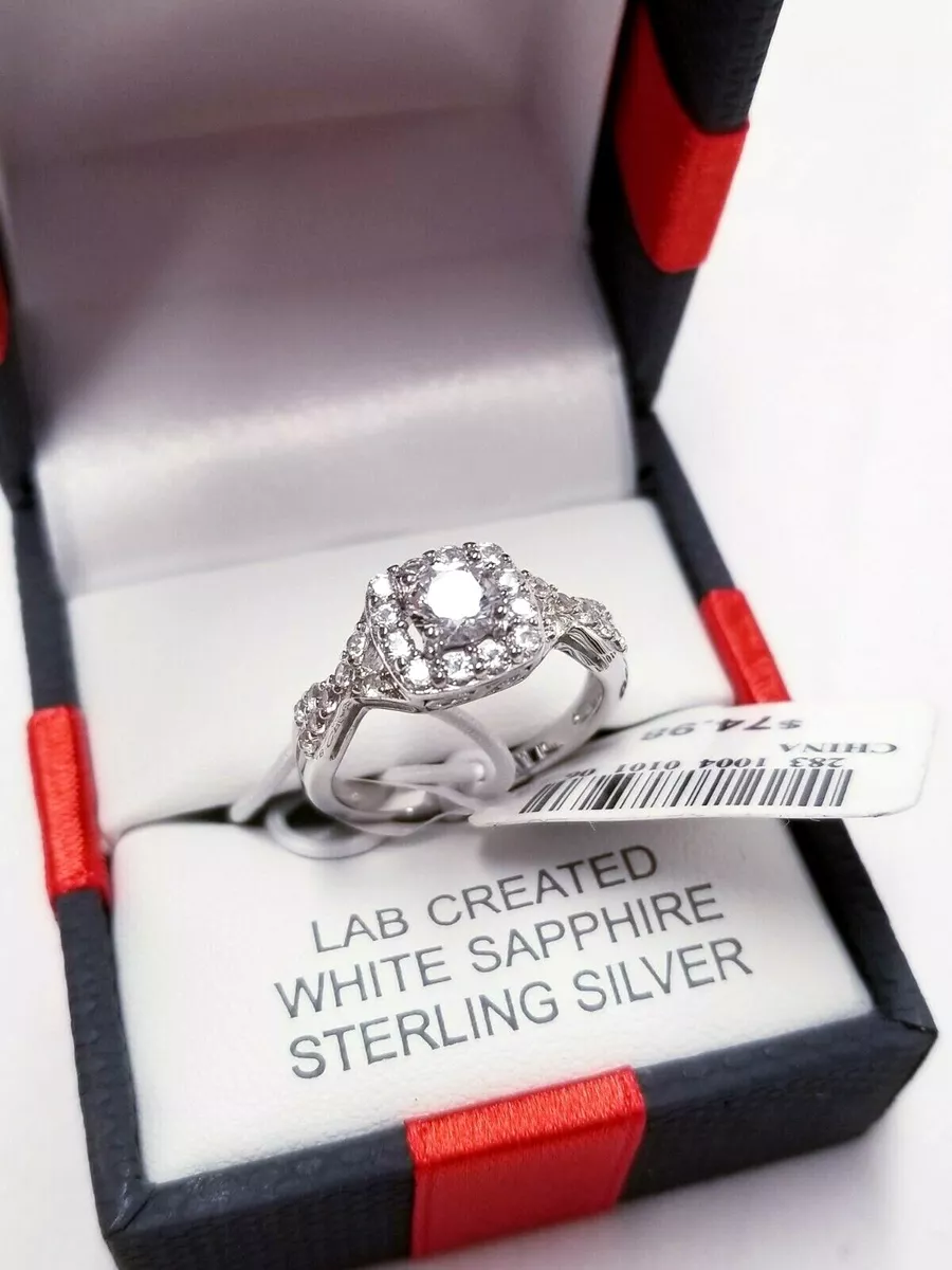 Lab created sale white sapphire rings
