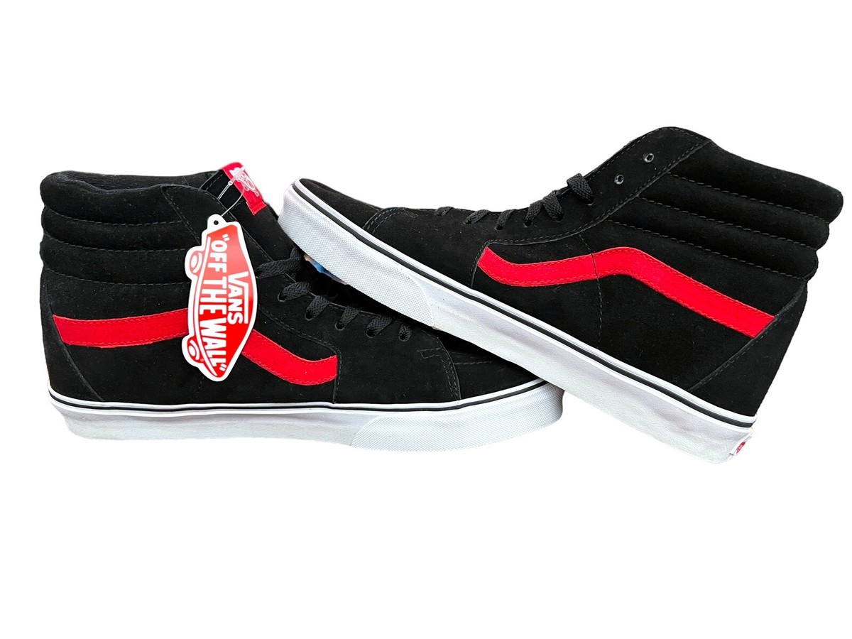 Vans Suede Black True Red Sk8-High VN-0OKYA6DA New Sz 12 Vans Suede Black True Red Sk8-High VN-0OKYA6DA New Sz 12