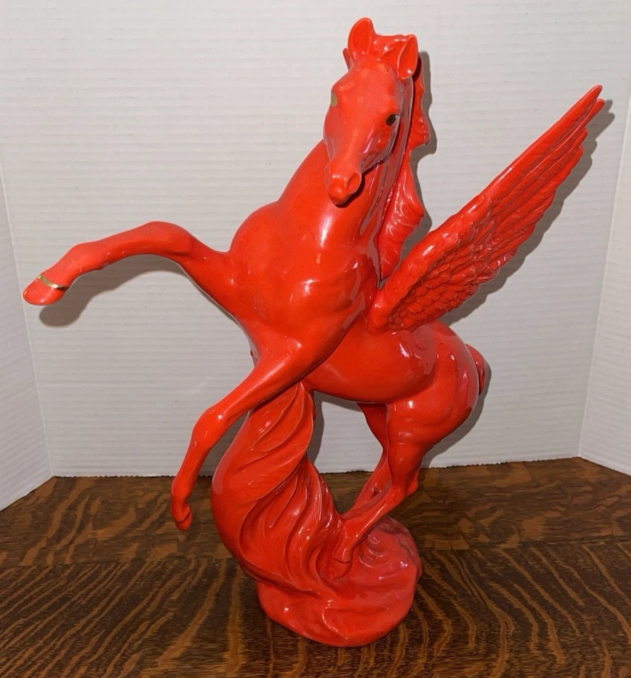 ACEITE MÓVIL PEGASO~CERÁMICA 15X13"~REGALADO PARA EMPLEADOS POR AÑOS DE SERVICIO~1947-82 Foto 3 de 4