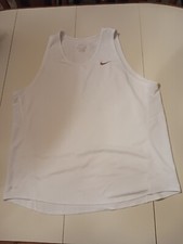Vintge Nike Tank Top Adult Medium White Embroidered Swoosh Deadstock Made in USA