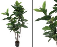 KüNstliche Gummibaum Kunstpflanze HöHe Ca. 120Cm 84 BläTter Von Ibizanos