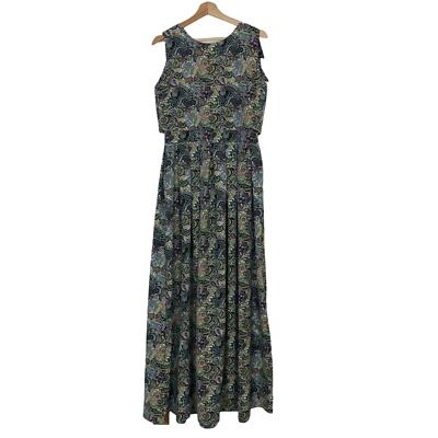 Asil Line Women's Sleeveless Paisley Maxi Dress Size M