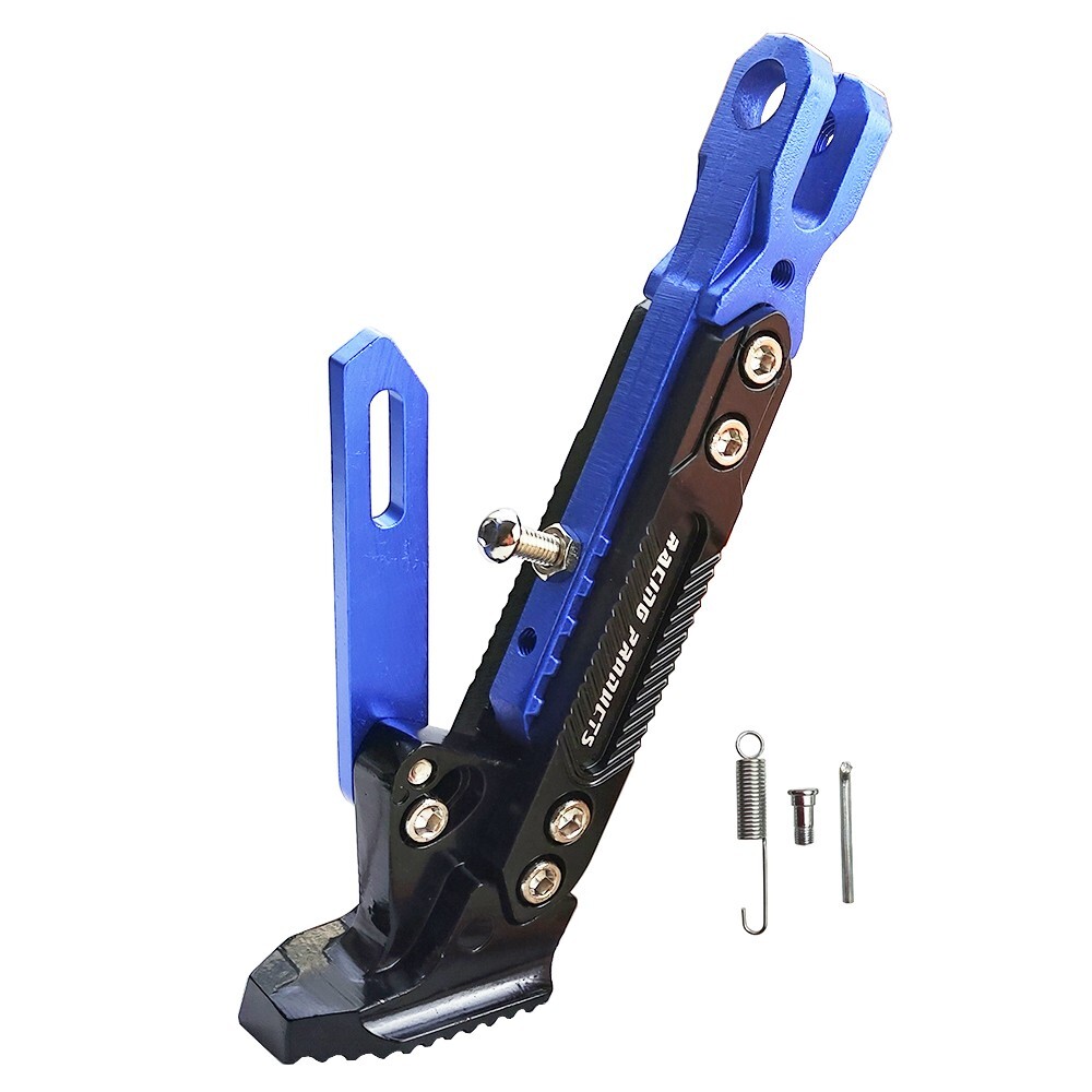 Support Kickstand Adjustable 170-220mm Blue Motorcycle Side Stands
