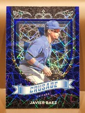 2021 Panini Chronicles Crusade #6 Javier Baez Blue Velocity Prizm Chicago Cubs 