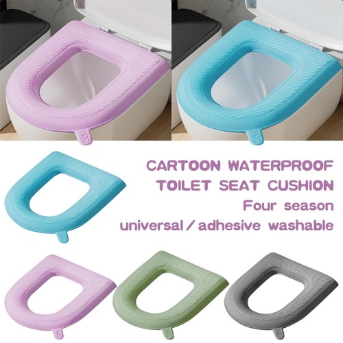 Waterproof Soft Toilet Seat Cover Bathroom Non Slip Toilet Seat Pad