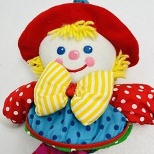 Eden Clown Plush Musical Crib Pull Put On A Happy Face Vintage