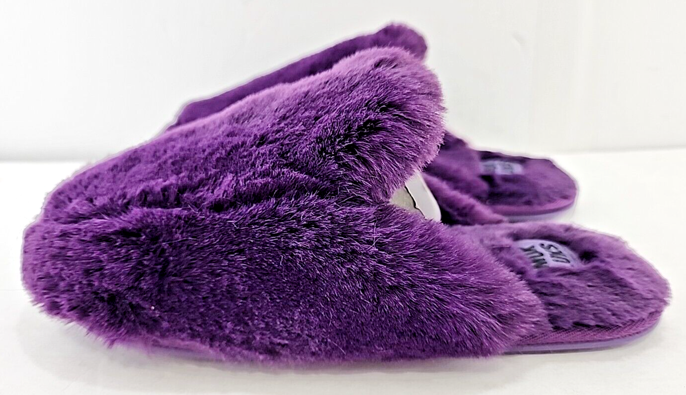 SAOLA Pantofole da donna viola Mukluks taglia small (5 6) suola in pelliccia sintetica per interni esterni NUOVE