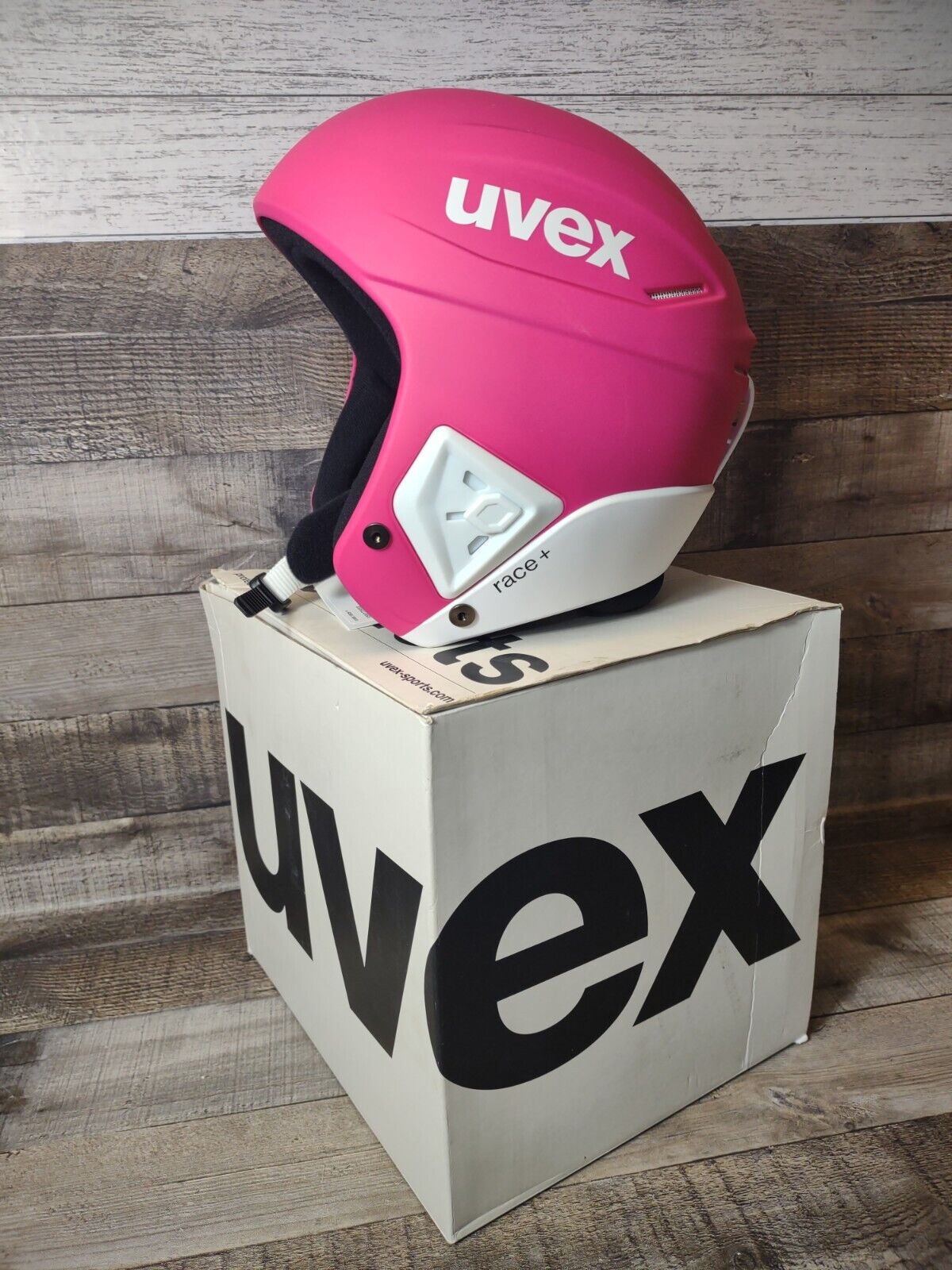 Helmet UVEX + Plus Ski Racing Helmet Pink/White Mat 51-52 NEW eBay