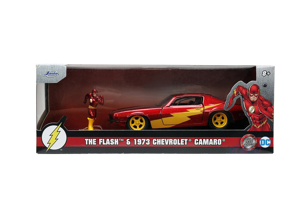 1973 Chevrolet Camaro with The Flash Diecast Figurine Jada Diecast