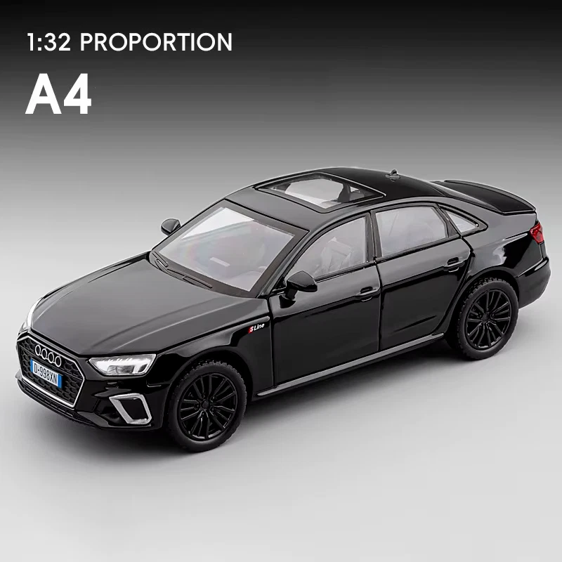 1/32 AUDI A4 Aleación Coche Modelo Diecast Juguete Coleccionable Sonido y Luz Regalo Niños Foto 3 de 4