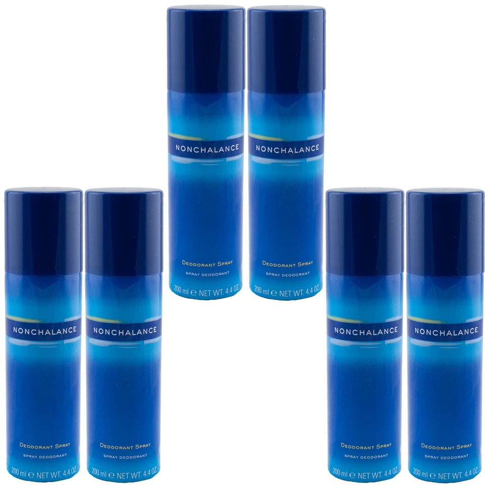 Nonchalance Deo Spray 6 x 200 ml Deodorant for woman sanft zur Haut