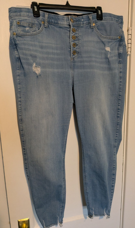 Women's Size 20R Lighter Blue Skinny Distressed Jeans-Torrid/Bombshell Skinny