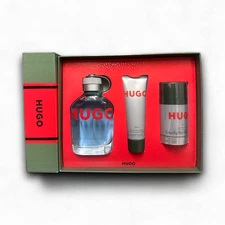 Hugo Green by Hugo Boss Men 3 Pc Gift Set 4.2 Oz EDT+1.6 Oz S. Gel+2.4 Oz Deo