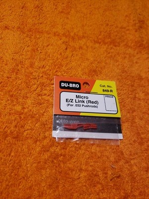 Du-Bro - Micro E/Z Link Red For .032 Pushrods - New - Part 849-R - JT25