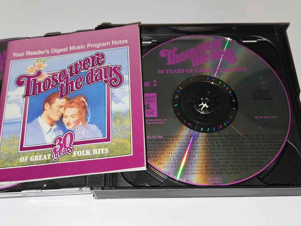 Those Were the Days 30 Years of Great Folk Hits 4-Disc CD Box Set Readers Digest Foto 3 de 4