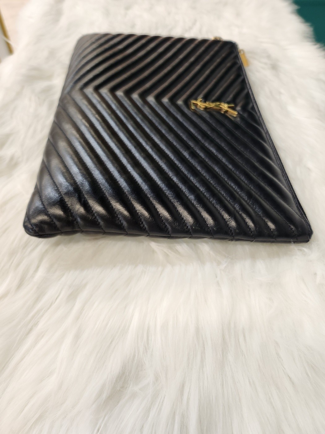 Saint Laurent pochette matelassé nera 440222 76186797