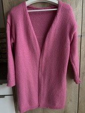 Strickjacke lang/Pink/Offene Form/ Gr. S