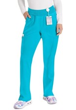 Dickies Natural Rise Tapered Leg Pull On Petite Pant DK005P Turquoise Free Ship