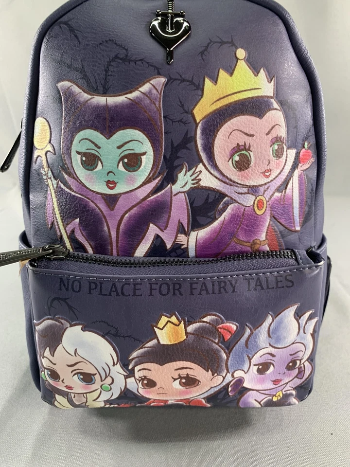 Mini mochila Loungefly Disney Villains para mujer púrpura sin lugar para cuentos de hadas Foto 2 de 4