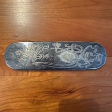 VINTAGE Antique Horse Hair Clothes Brush Metal Piece/Tray WITHOUT BRISTLES 