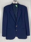 Friedman's Jack Robbins Mens Navy Blue Single-Breasted Blazer Size Medium — photo 1