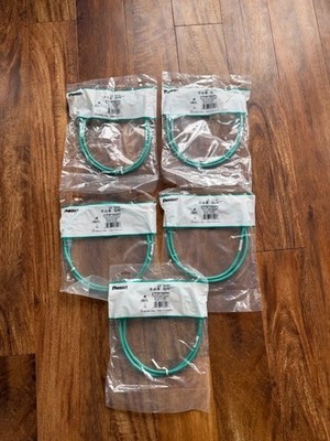 (5) PANDUIT UTPSP1MGRY Copper Patch Cord Cat 6 Green UTP Cable Lot of 5 New